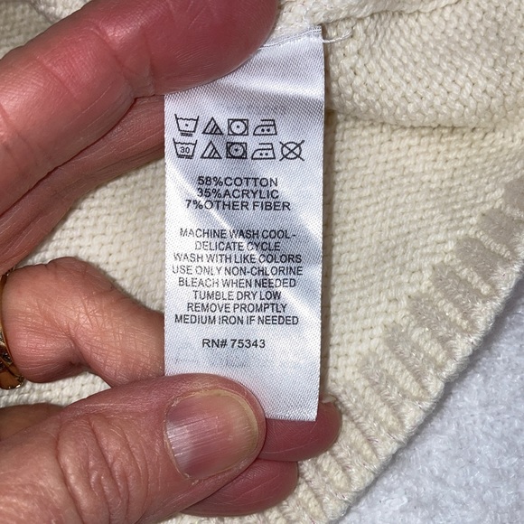 Vintage Polly flinders heirloom ivory shiny threaded sweater set 0/3m - Picture 10 of 14